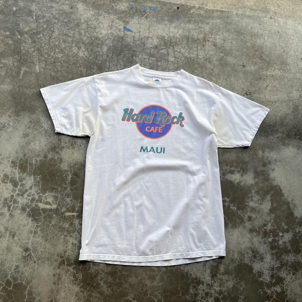 Vintage Hard Rock Cafe Shirt Mens XL Maui Tourist Souvenir Tee Made USA 90s
